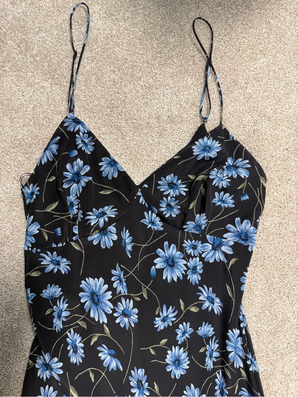 Michael Kors Collection Daisy Silk Crepe de Chine Handkerchief Slip Dress size 6 - Picture 5 of 15